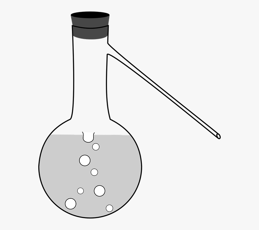 Beaker, Laboratory, Science, Experiment, Research - Distilling Flask Laboratory Apparatus Drawing, Transparent Clipart