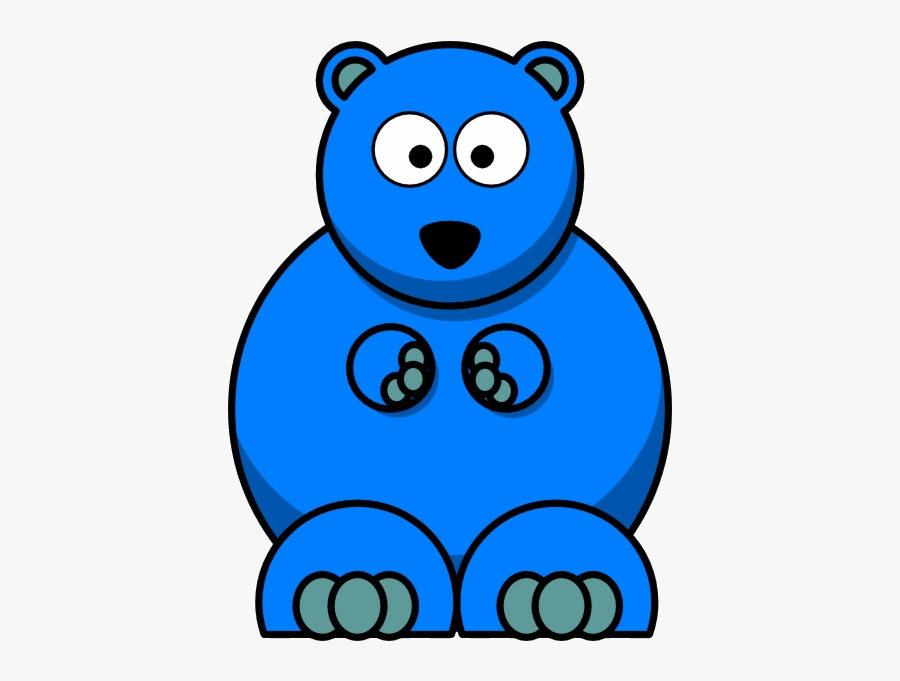 Gummy Bear Teddy Clip Art Free Blue Cartoon Transparent - Draw A Cute And Easy Polar Bear, Transparent Clipart