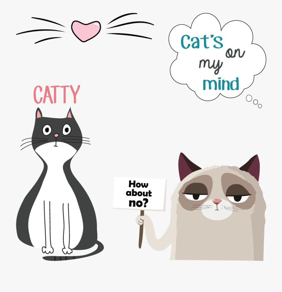 Crop These Clipart Images From Feeling Catty Clipart - Domestic Short-haired Cat, Transparent Clipart