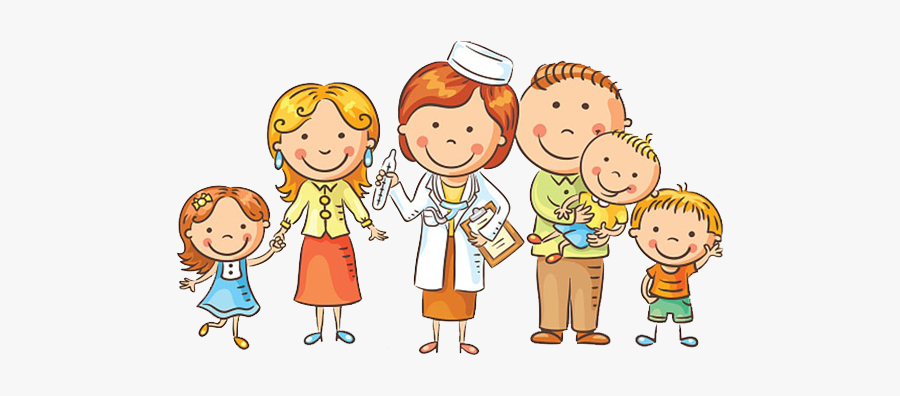 Family Doctor Cartoon, Transparent Clipart