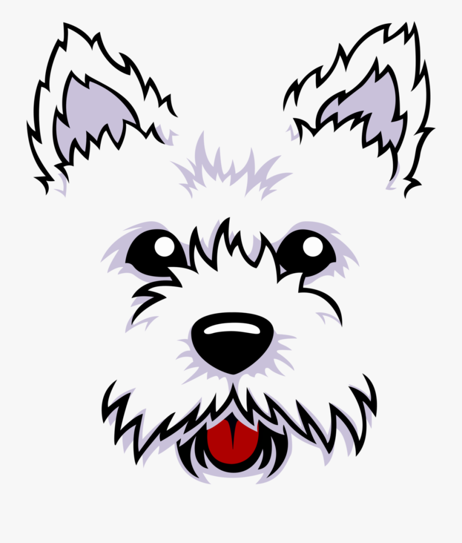 Westie Dog Drawing Face, Transparent Clipart