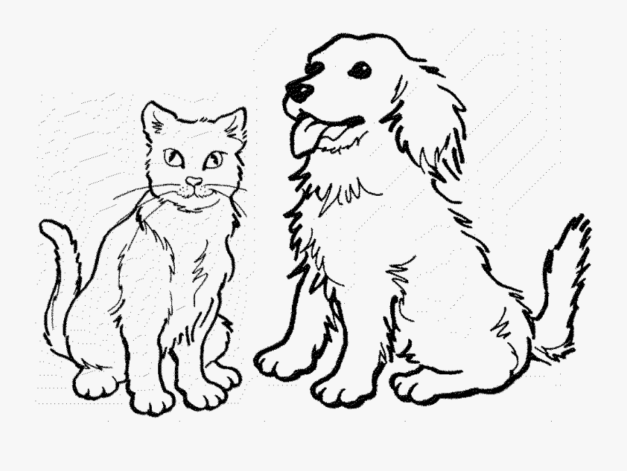 Interesting Inspiration Printable Coloring Pages Of - Cat And Dog Colouring Pages, Transparent Clipart