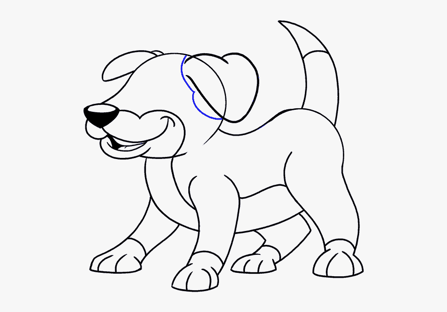 How To Draw A Cute Dog Pictures And Cliparts, Download - Easy Draw Cartoon Dog, Transparent Clipart