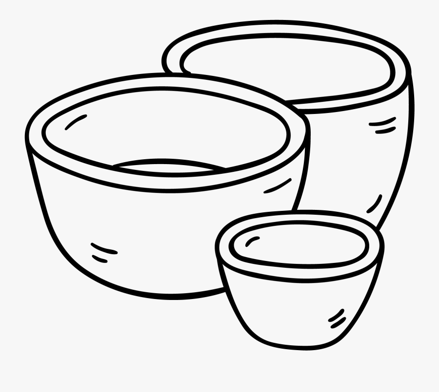 Bowls - Circle - Line Art, Transparent Clipart