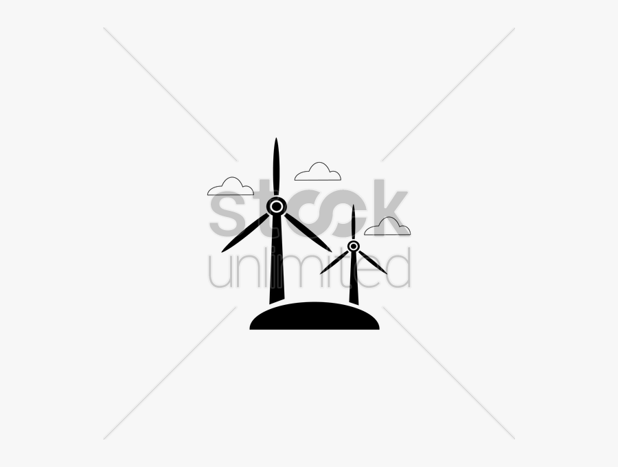 Wind Turbine Vector Image - Design, Transparent Clipart