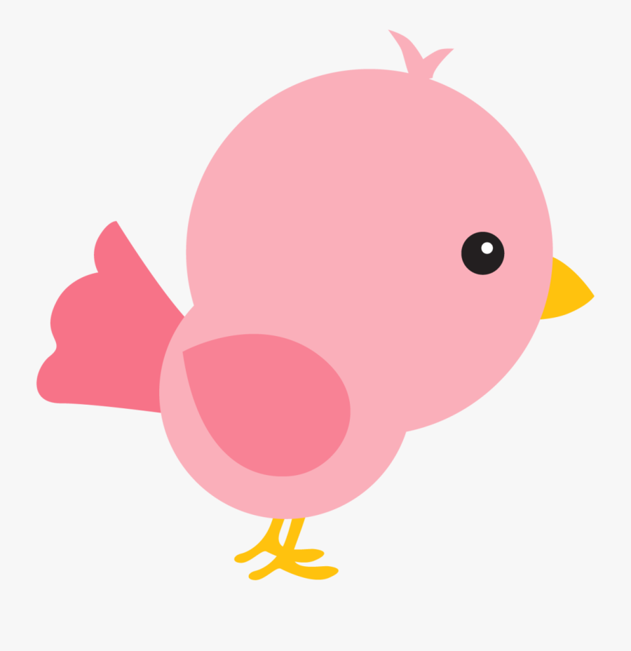 Duck Bird Clip Art Drawing Chicken - Cute Bird Pink Vector Png, Transparent Clipart