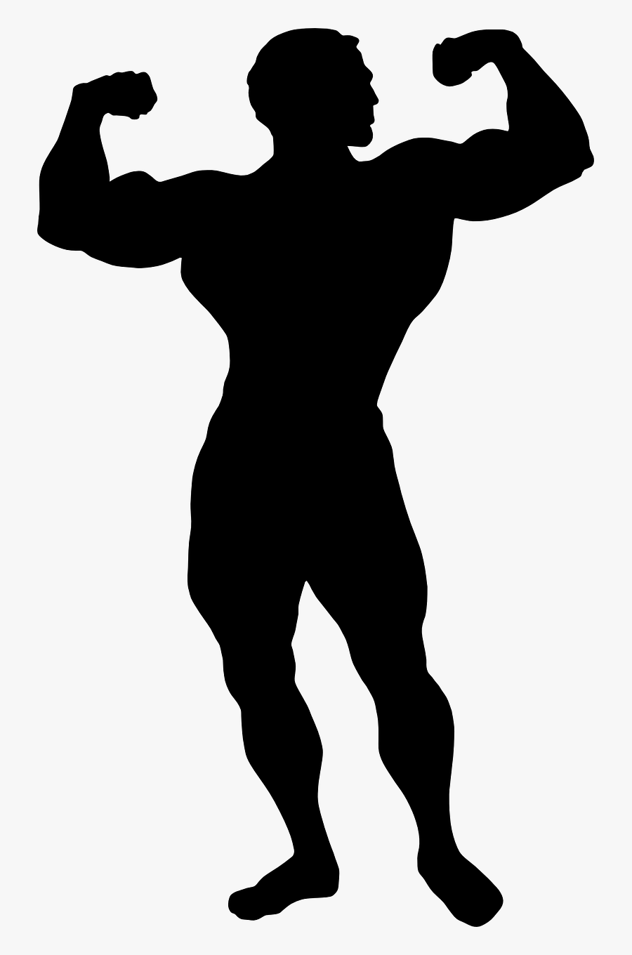 Bodybuilding Clip Art Illustration Silhouette Image - Black Panther Hero Silhouette, Transparent Clipart