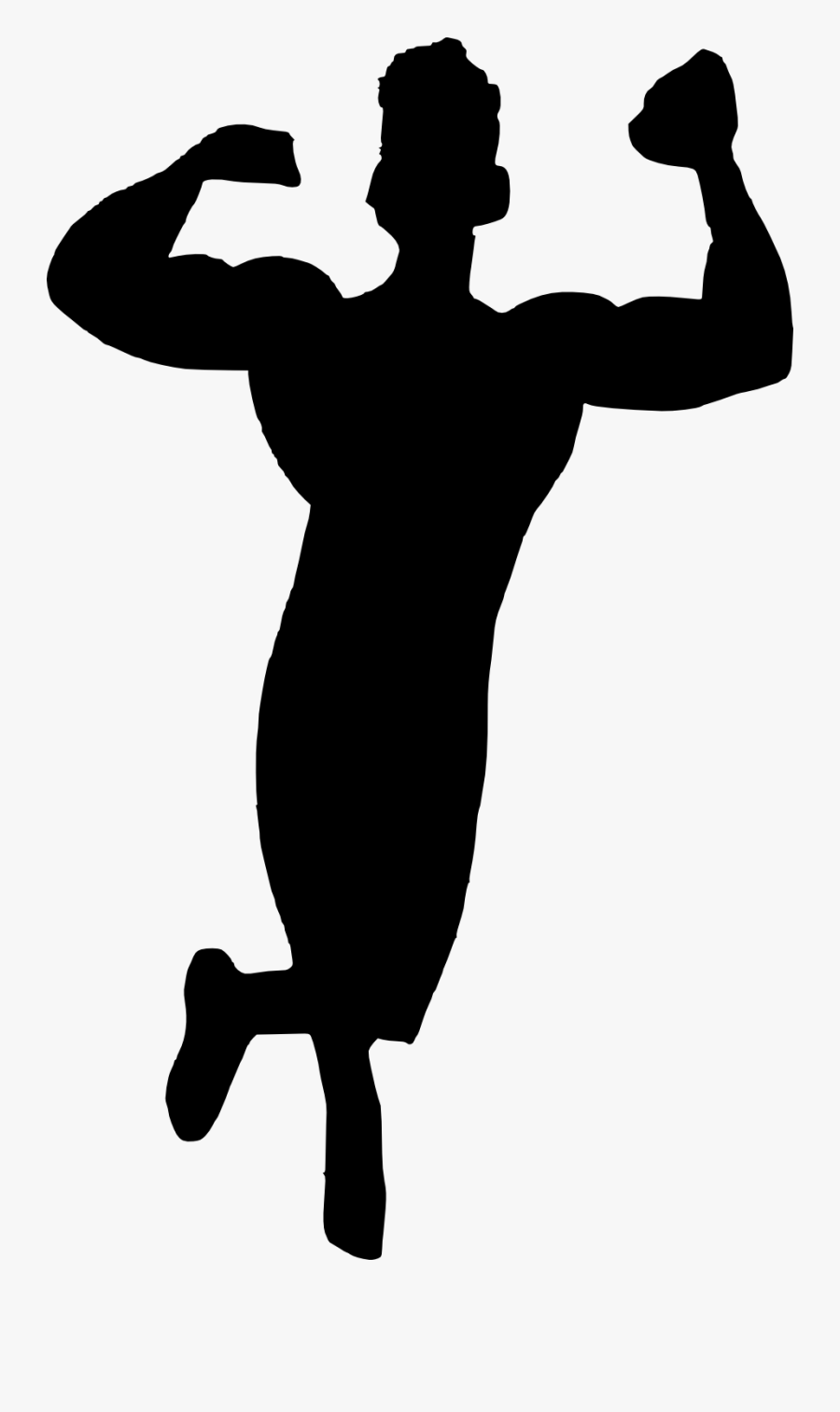 Zyzz Pose Silhouette, Transparent Clipart