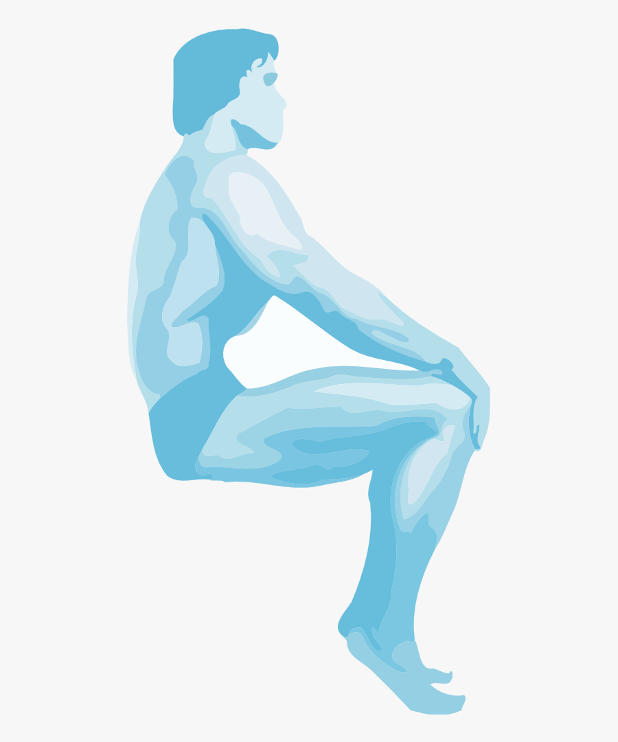 Posing Bodybuilder - Sitting Body, Transparent Clipart