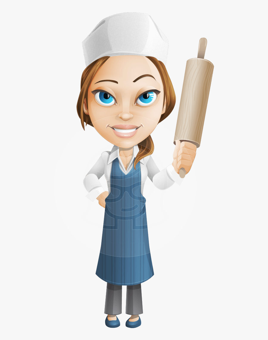 Vector Chef Woman Character - Women Character Vector Png, Transparent Clipart