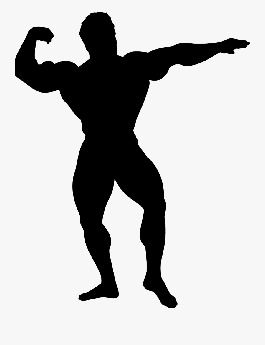 Bodybuilder Silhouette - Bodybuilder Silhouette Png, Transparent Clipart