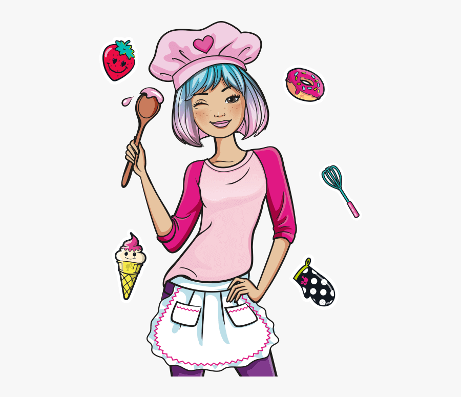 Cartoon Style Illustration Of A Beautiful Career Barbie - Cartoon, Transparent Clipart