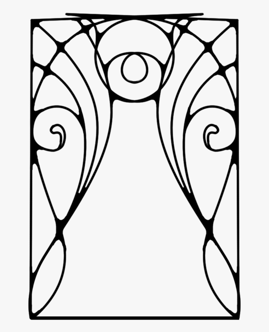 Art Nouveau Line Work, Transparent Clipart