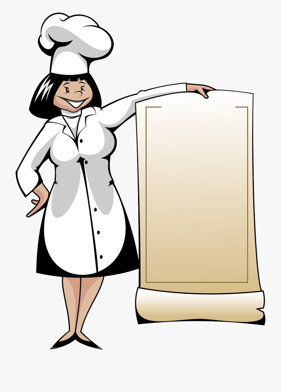 Foreign Short Hair Female Chef Cartoon Background Vector - Cartoon Png Vector Cook Chef, Transparent Clipart