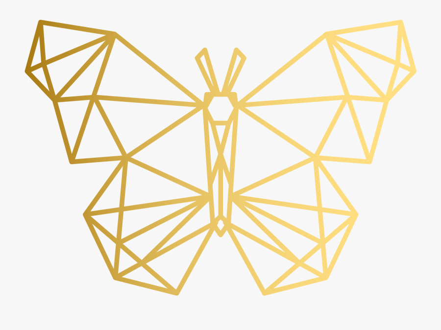 Geometric Butterfly, Transparent Clipart
