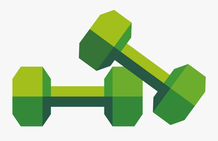 Green Dumbbell Clipart , Png Download - Transparent Background Gym Icon Png, Transparent Clipart