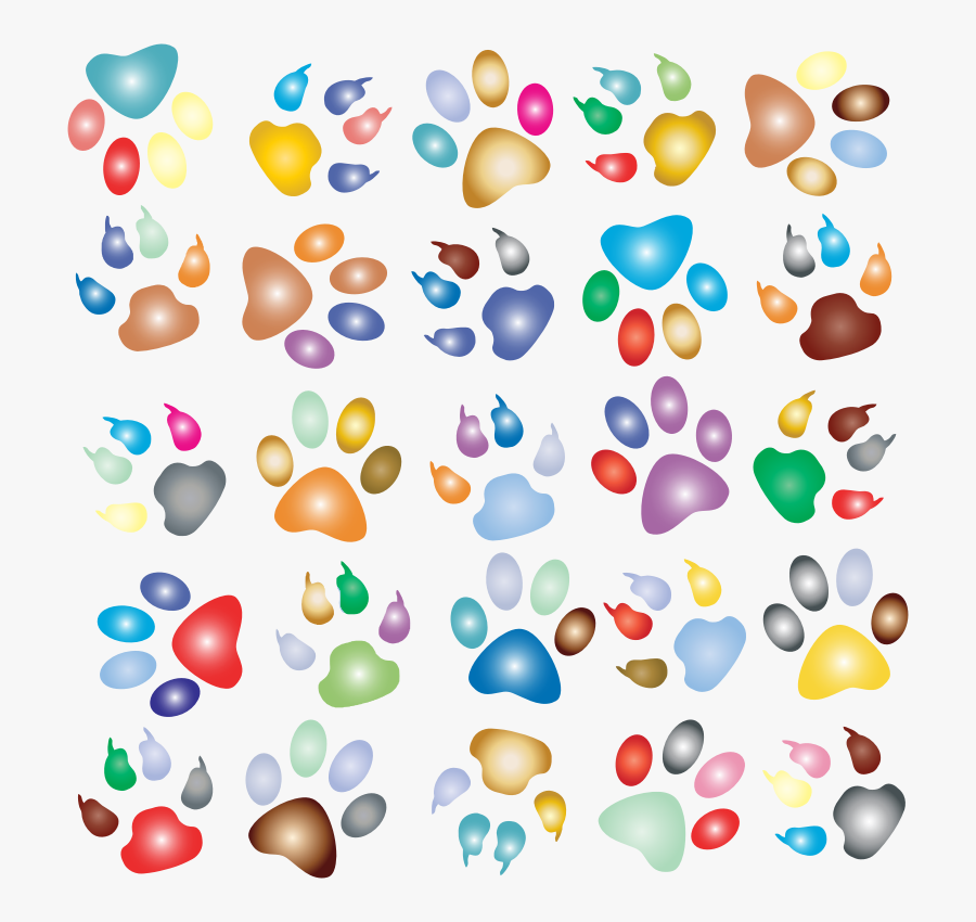 Animal Paw Print Background, Transparent Clipart