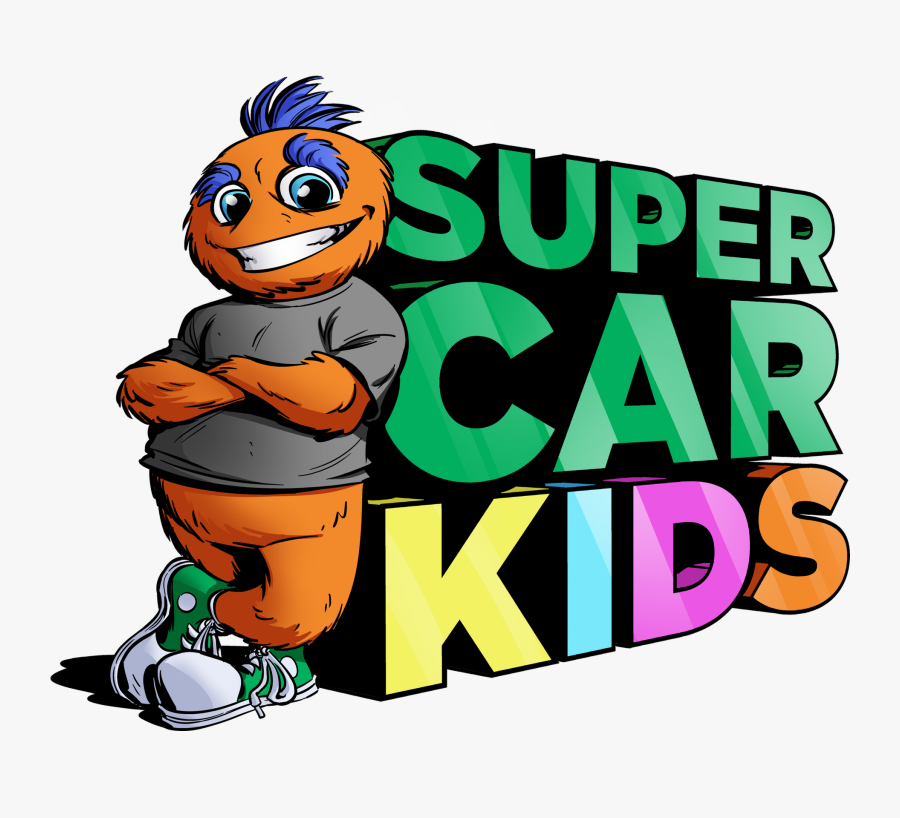 Super Car Kid Logo - Cartoon, Transparent Clipart