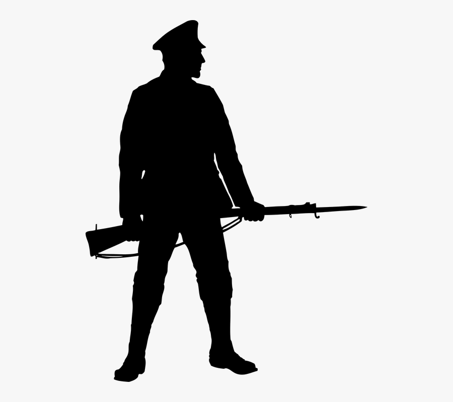 Bayonet, Human, Man, Rifle, Silhouette, Soldier - Join The Army Ww1, Transparent Clipart