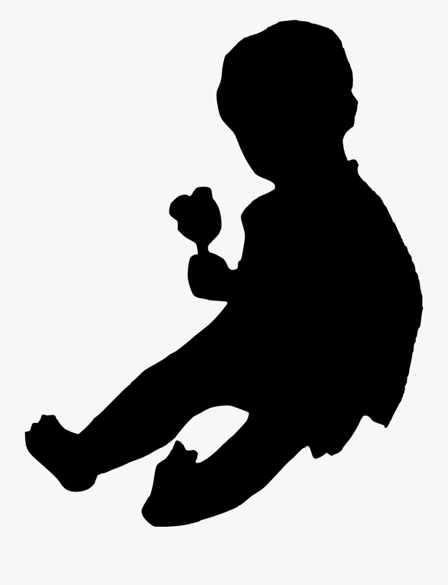 6 Baby Silhouette - Baby Silhouette Png, Transparent Clipart