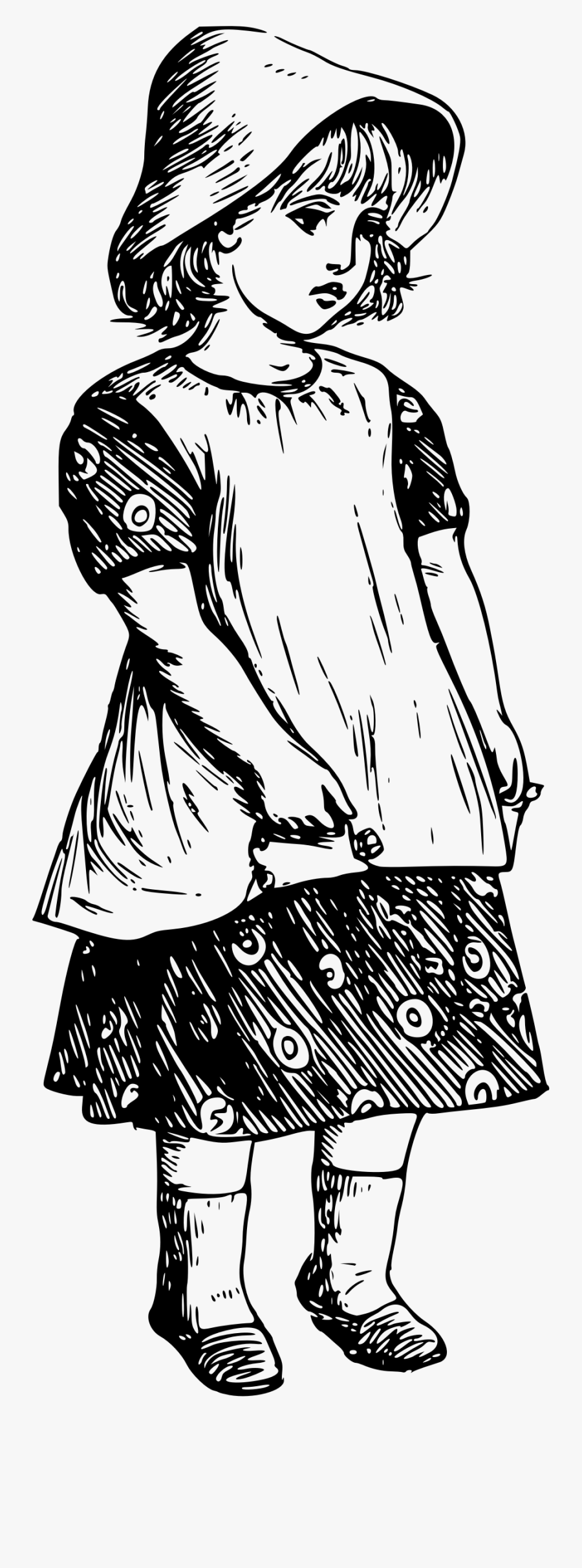 Vintage Chick Cliparts - Vintage Girl Clipart Black And White, Transparent Clipart