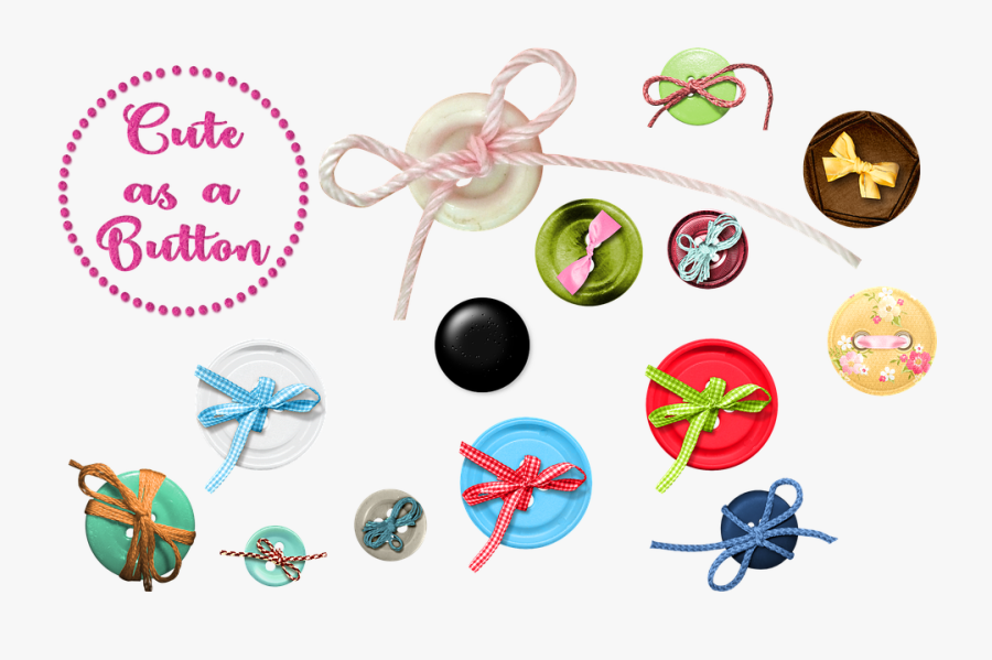 Sewing Button, Button, Ribbon, Thread, Sew, Sewing - Button, Transparent Clipart