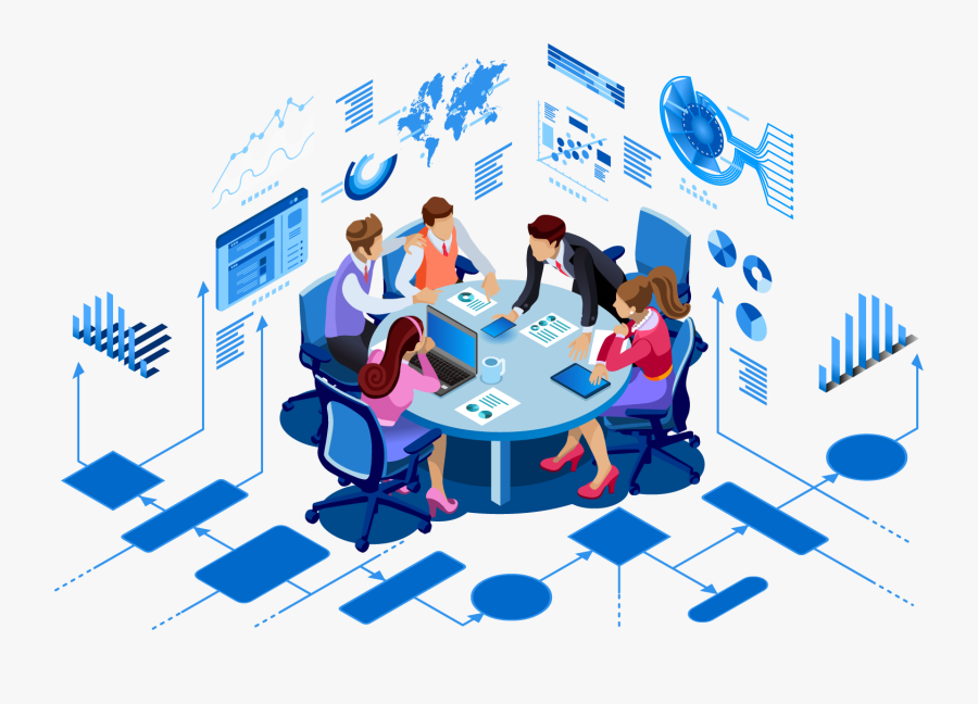 Flowcentric Processware Is A Powerful Bpm Based Platform - Digital Business Isometric Png, Transparent Clipart