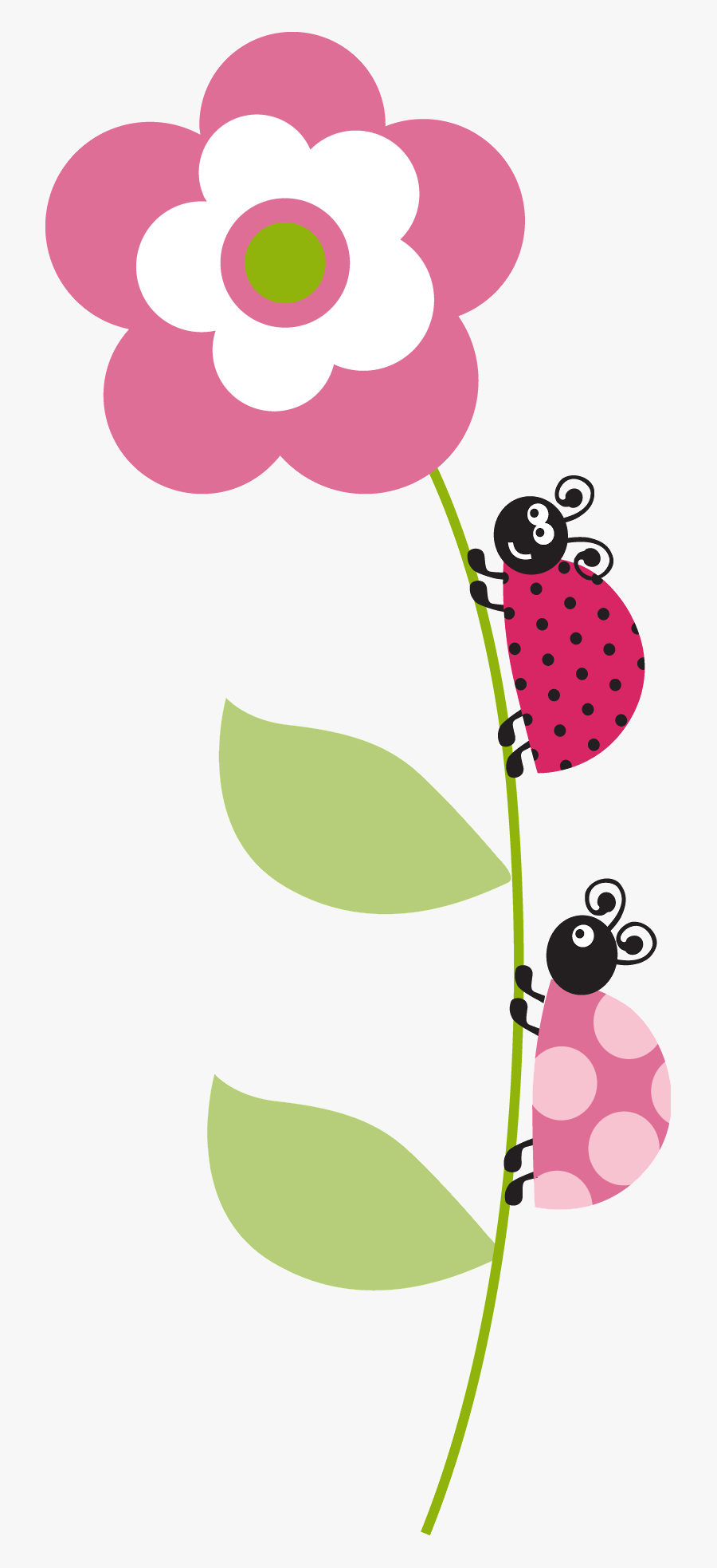 Flor Com Joaninha Png, Transparent Clipart