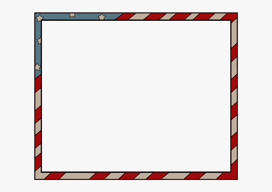 Flag Of America Border, Transparent Clipart