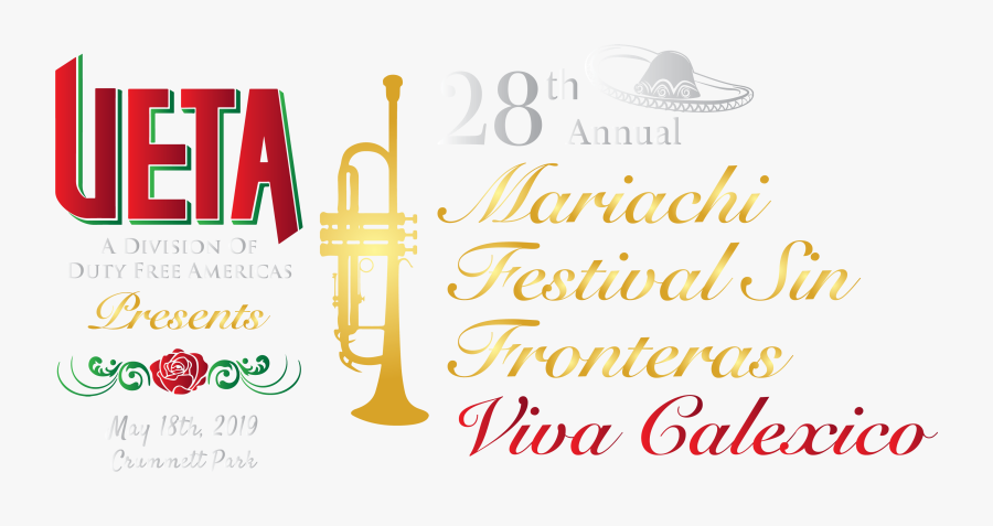 Mariachi Festival Calexico - Trumpet Silhouette, Transparent Clipart