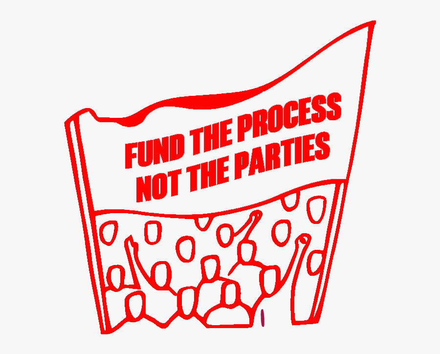 Fund The Process, Not The Parties - Free Palestine Black And White, Transparent Clipart