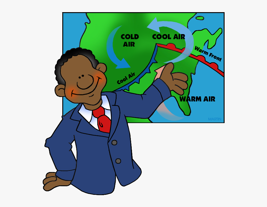 Weather Forecaster - Weather Fronts, Transparent Clipart