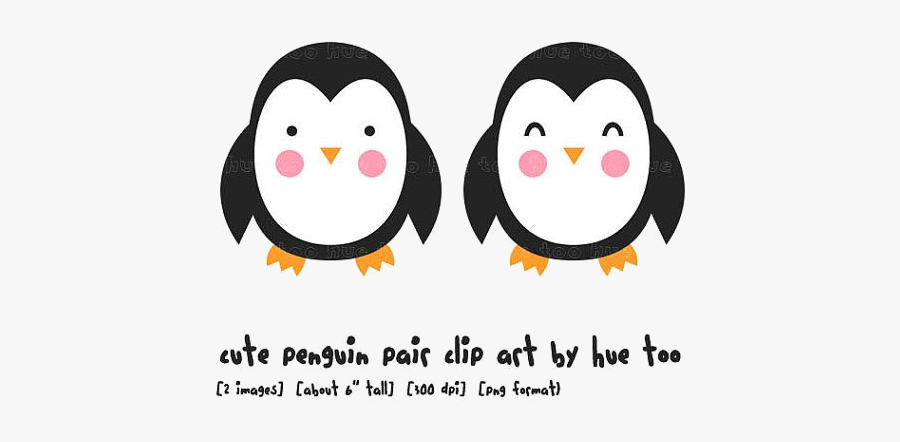 Penguin Face Clip Art Clipart Collection Transparent - Penguin Couple Cute Png, Transparent Clipart