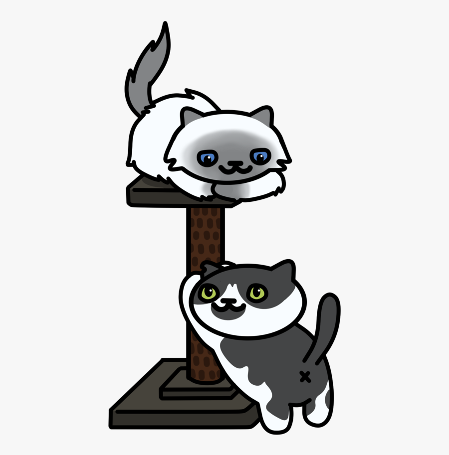 Extra Tall Scratching Post And Perch - Clip Art Cat Scratching Post, Transparent Clipart