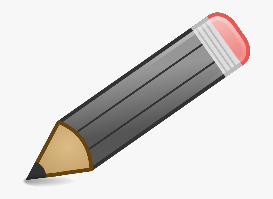 Gray Crayon Free Pencils And Books Clip Art On Transparent - Black Pencil Clipart, Transparent Clipart