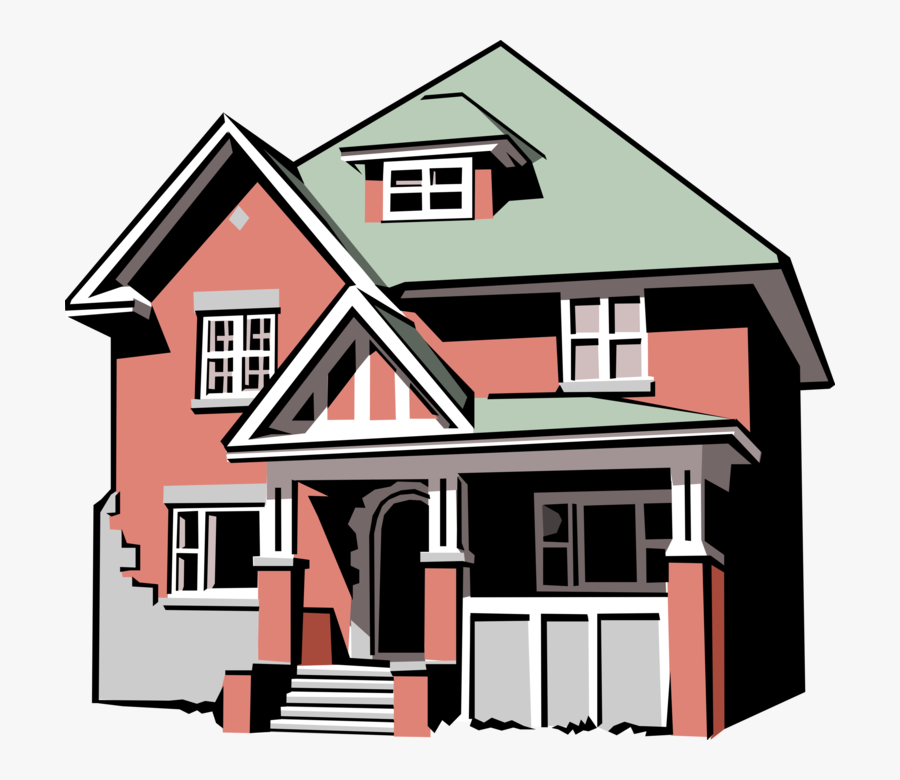 Transparent Home Vector Png - Two Storey House Clipart, Transparent Clipart