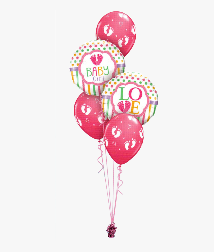 Transparent Baby Girl Footprint Clipart - Qualatex, Transparent Clipart