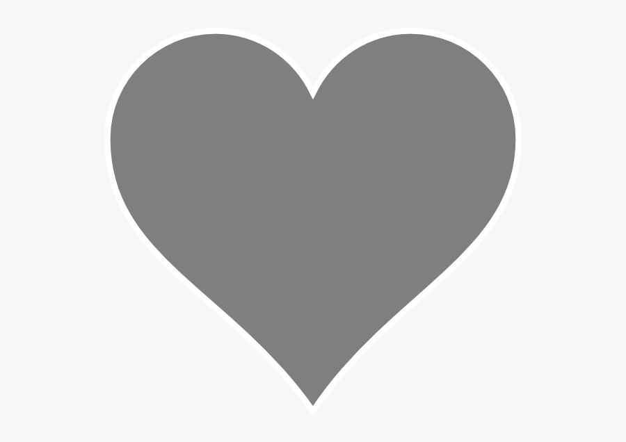 Heart Icon Grey Png, Transparent Clipart