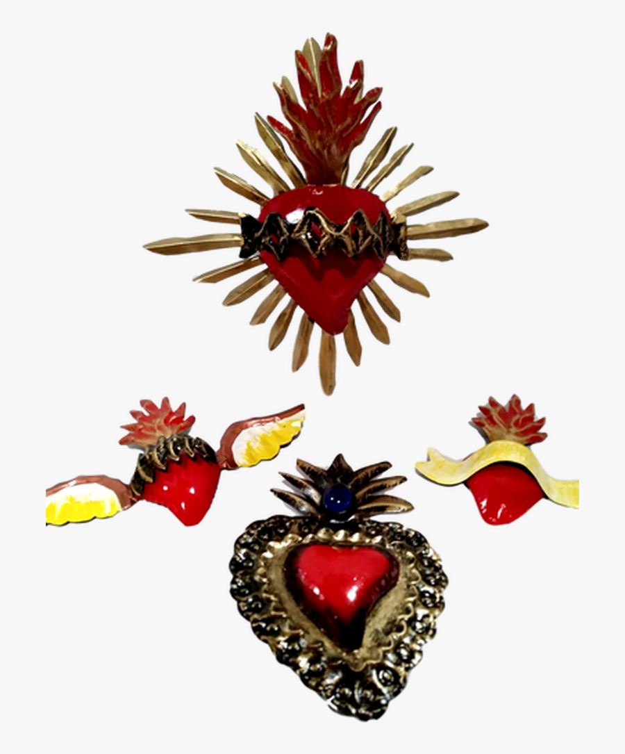 Religious Sacred Heart Small Magnets Handpainted By - Strawberry, Transparent Clipart