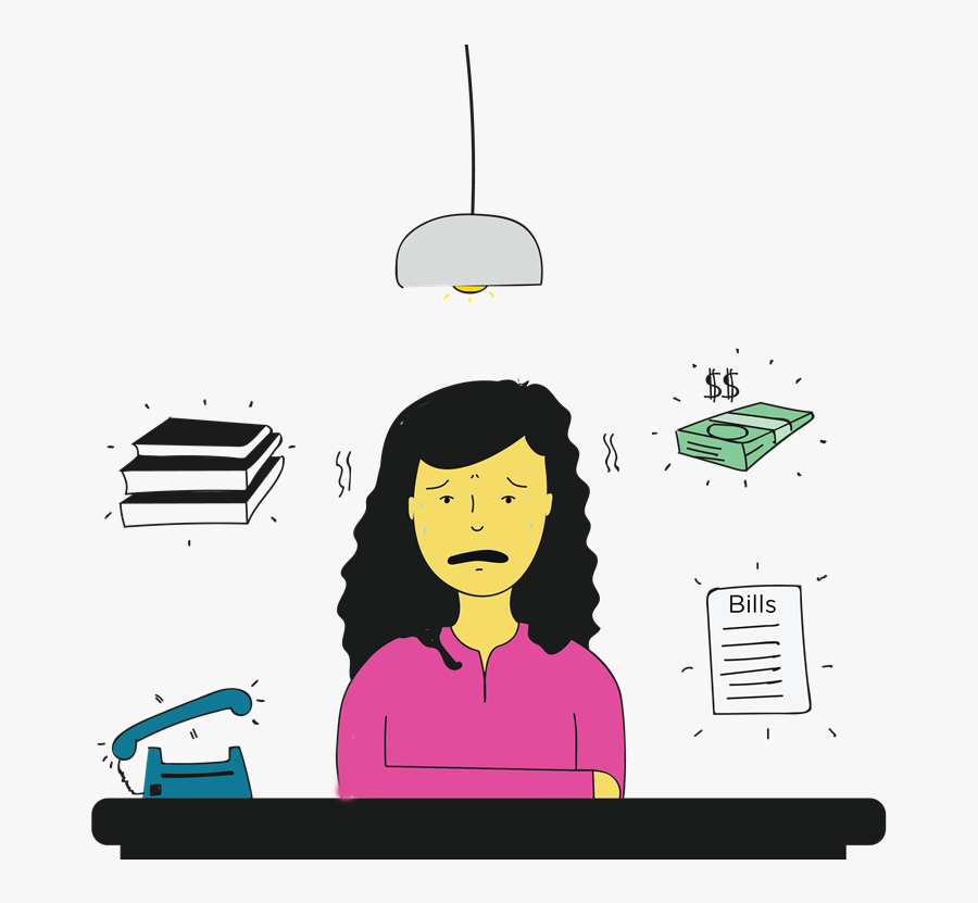 Occupational Stress Clipart Psychological Stress Stress - Illustration, Transparent Clipart