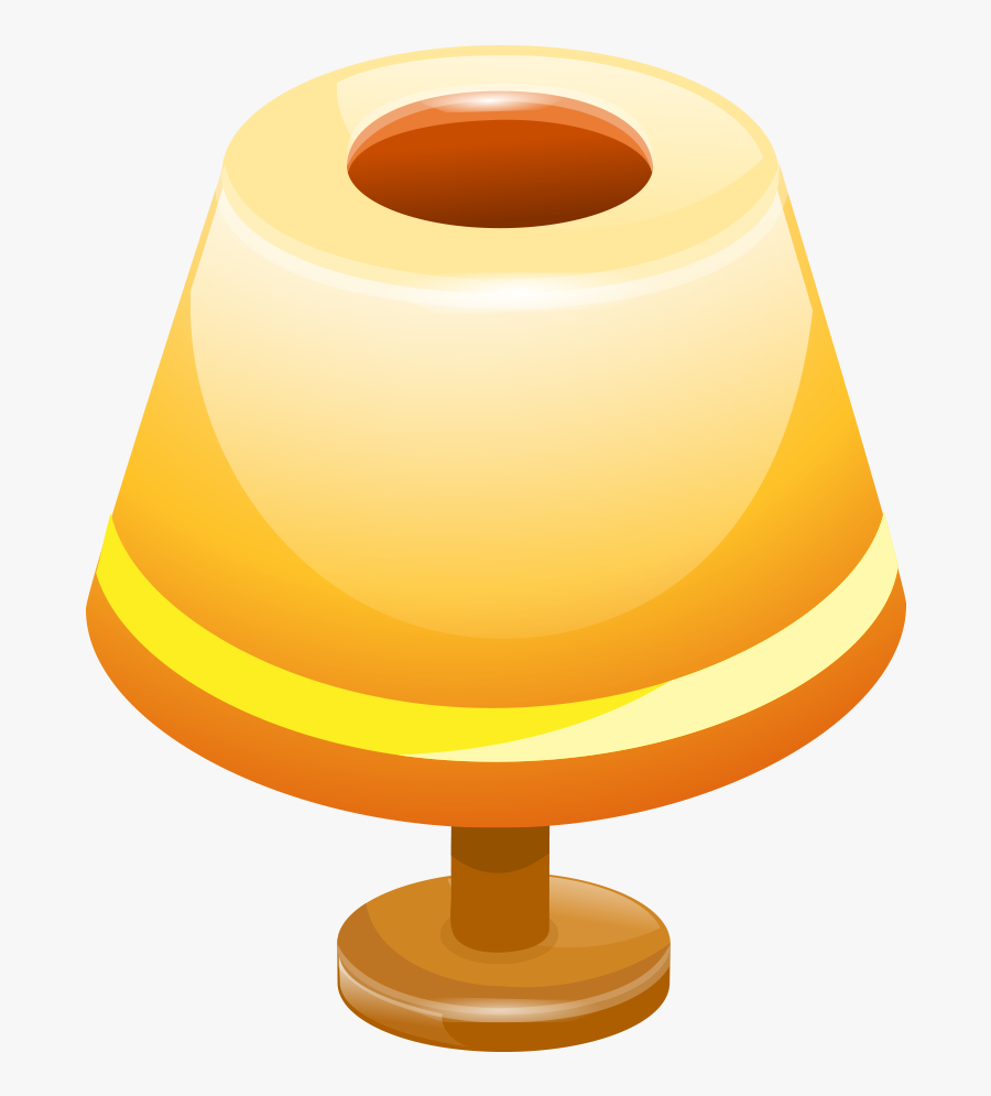 Clip Art Lampe De Bureau Yellow - Lamp Cartoon With No Background, Transparent Clipart