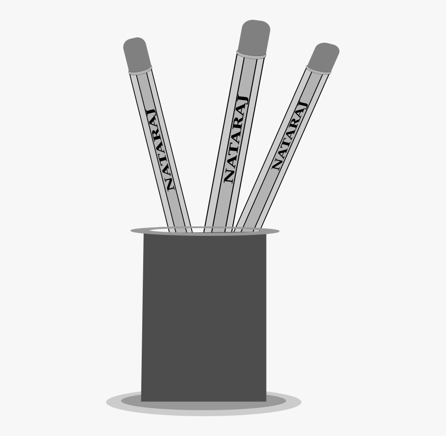 Angle,brand,cylinder - Pencils Stand Black And White, Transparent Clipart