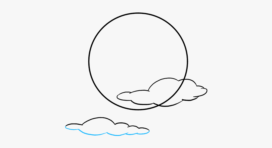 Clip Art How To Draw The - Simple Drawings Of A Moon, Transparent Clipart