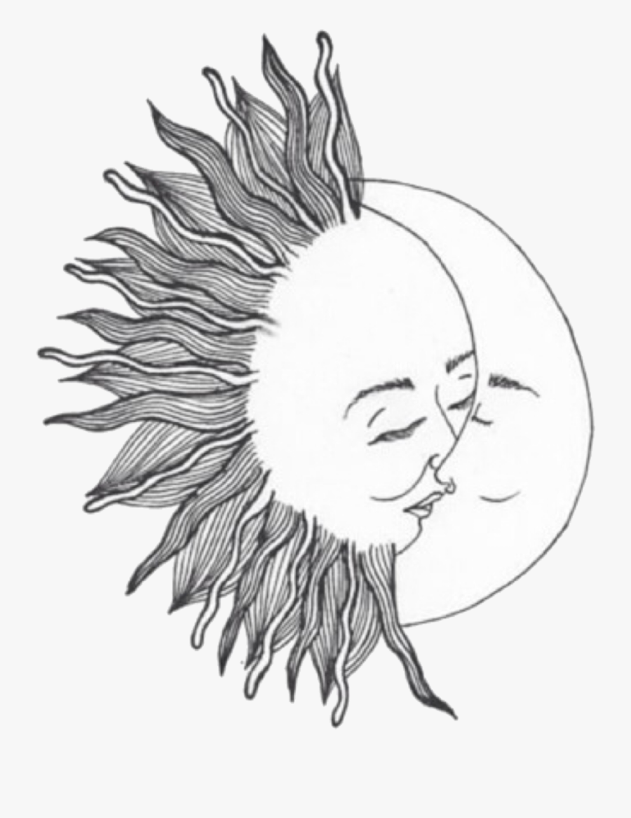 Transparent Sun Doodle Png - Sun And Moon Png, Transparent Clipart
