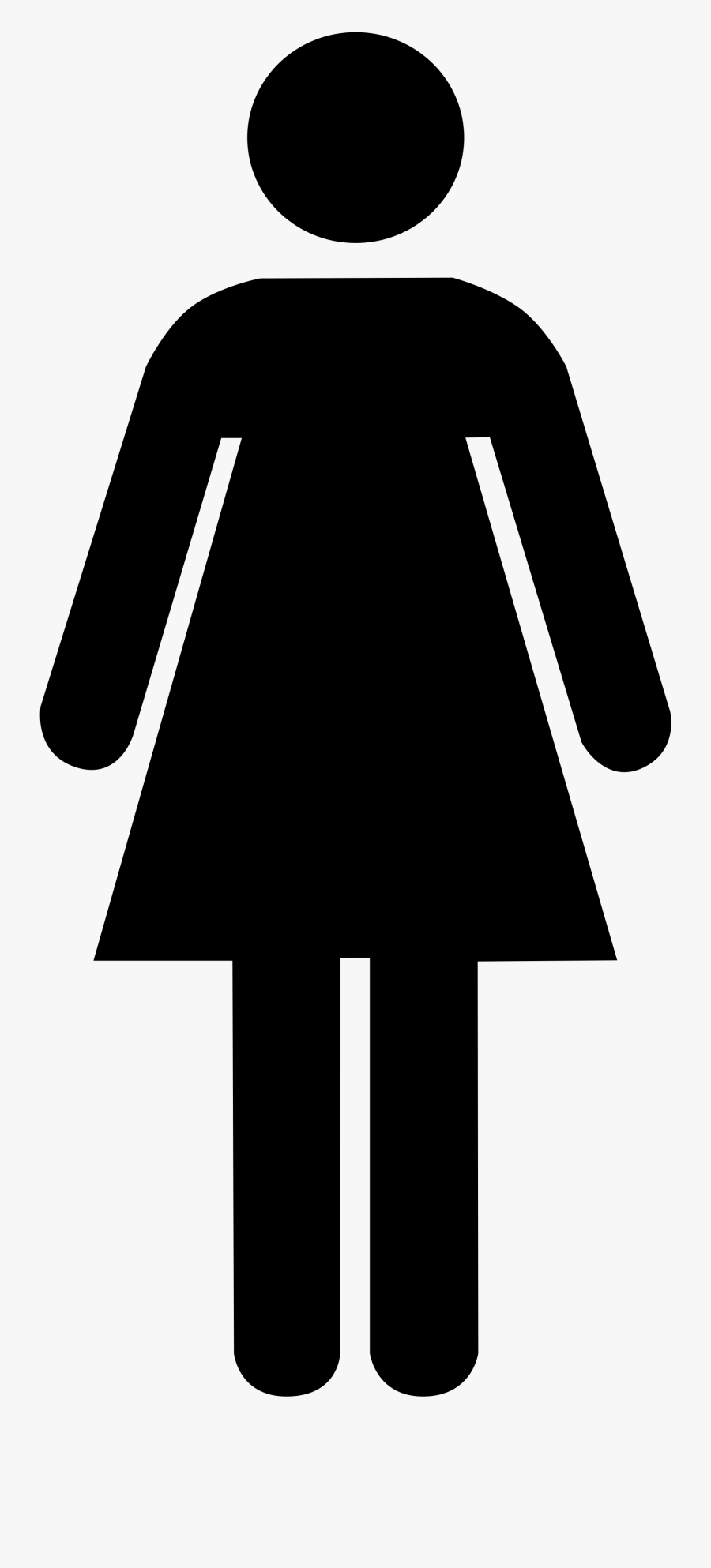 Female Toilet Sign Png, Transparent Clipart