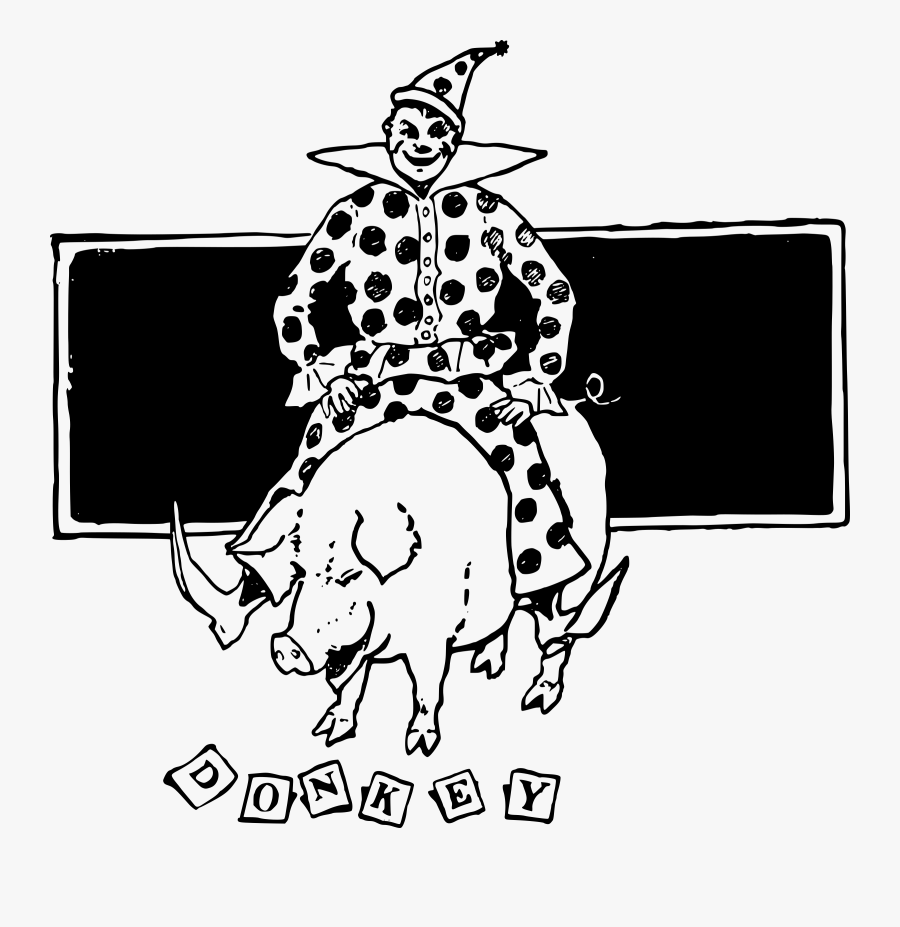 This Free Icons Png Design Of Clown On A Pig - Wild Boar, Transparent Clipart