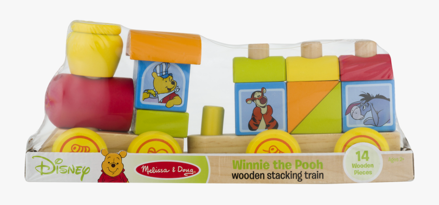 Disney Winnie The Pooh Wooden Stacking Train, - Disney, Transparent Clipart