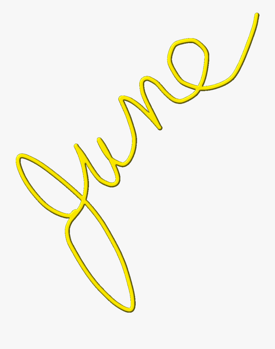 #june #yellow #month #calander #cursive #written #handwriting - Calligraphy, Transparent Clipart