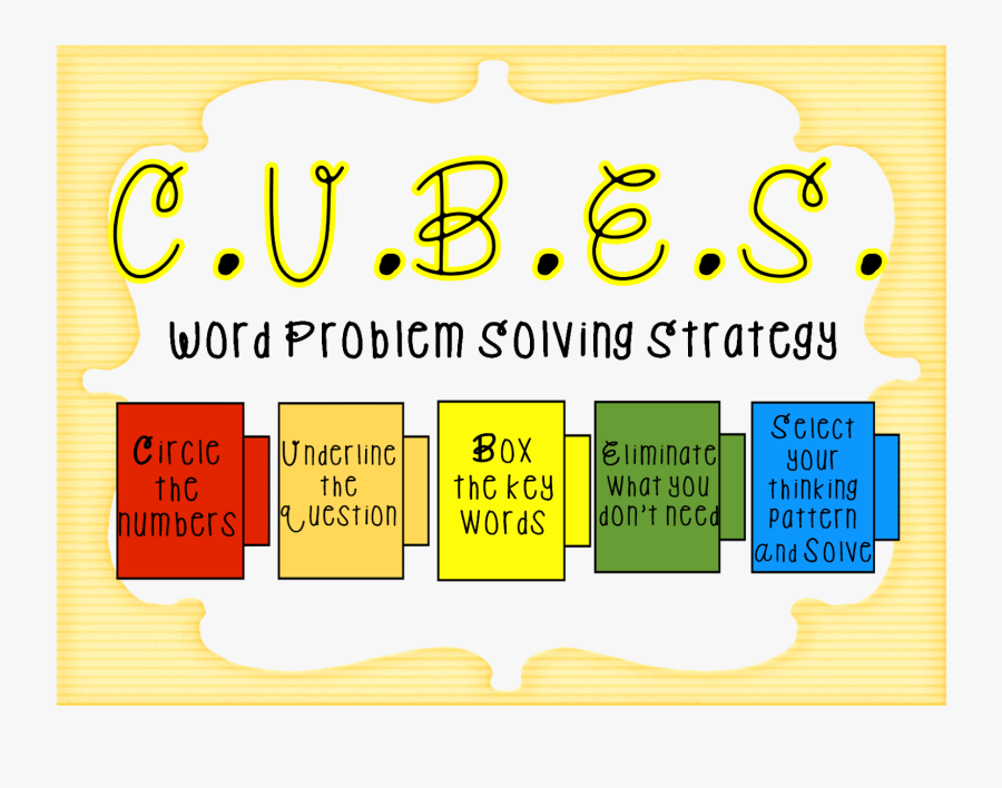 Cubes Math Word Problem Strategy, Transparent Clipart