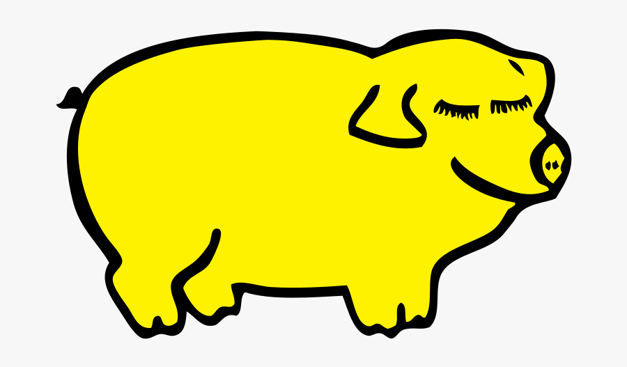 Yellow Pig, Transparent Clipart